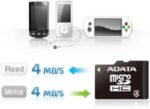 ADATA AUSDH8GCL4 ADATA 8GB microSDHC Class 4 Memory Card