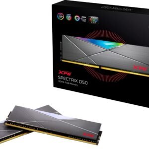XPG AX4U360038G18A-DT50 XPG DDR4 D50 RGB 16GB (2x8GB) 3600MHz PC4-28800 U-DIMM 288-Pins Desktop Memory CL18-22-22 Kit Grey