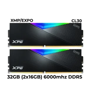 ADATA AX5U6000C3016G-DCLAR ADATA XPG Lancer RGB DDR5 6000 CL30 2x16GB XMP/EXPO - Black