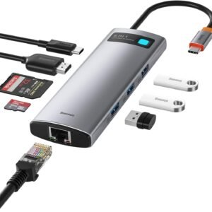 BASEUS B00052805813-00 Baseus Hub Type-C Baseus la HDMI 2x USB Type-C RJ45 SD TF UltraJoy Space Grey