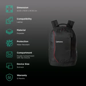 LENOVO B3055 Lenovo Laptop Bag 15.6 inch backpack Black Red