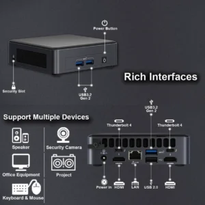 INTEL BNUC11TNKV50000 Intel Tiger Canyon Barebone PC Dual Lan i5