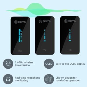 BOYO BY23092512282 BOYA MULTI COMPATIBLE 2.5GHZ DUAL CHANNEL WIRELESS MICROPHONE SYSTEM