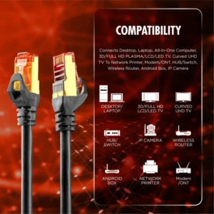 DAIYO C2556 Daiyo CP2556 SSTP Cat.8 Patch Cord 2m