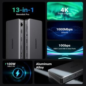 UGREEN CM681-15978 UGREEN Revodok Pro 313 13 in 1 USB C Docking Station