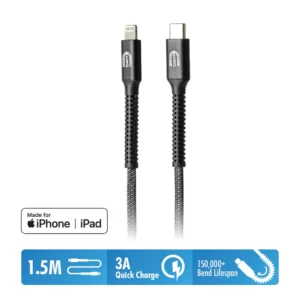 OEM CP 2617-BK MFI LIGHTNING TYPE C MALE 1.5M BLACK
