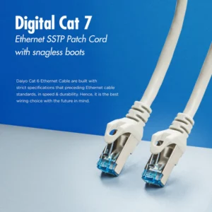 DAIYO CP-2550 SSTP Patch Cord Cat 7 Gigabit Ethernet 1m