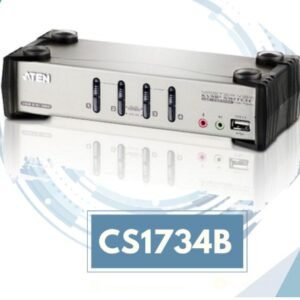 ATEN CS1734B 4-Port PS/2-USB VGA/Audio KVMP Switch with OSD and 2 x 1.2m and 2 x 1.8m USB KVM Cable