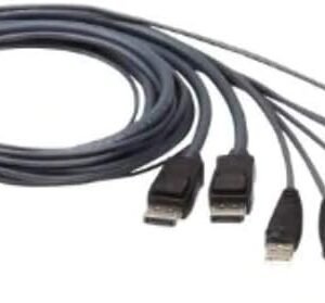 ATEN CS22DP ATEN 2-Port USB DisplayPort Cable KVM Switch with Micro USB power, 4K support