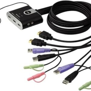 ATEN CS692 ATEN 2-port USB2.0 HDMI Cable KVM. Cable length: 1.2m. Audio enabled. (Plastic, Mini type)