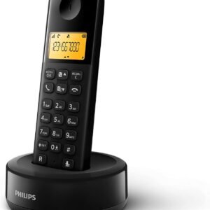 PHILIPS D1601B/90 Philips D160 10-hrs Talk Display with Amber Backlight Cordless Phone, 1.6"