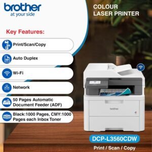 BROTHER DCP-L3560CDW Brother A4 All-in-One Colour Laser Printer