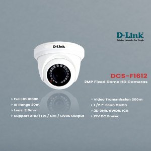 D-LINK DCS-F1612 2MP HD Day and Night Fixed Dome Camera