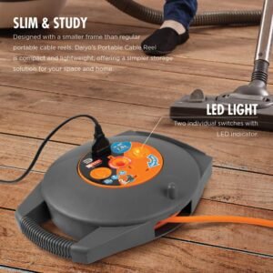 DAIYO DE306-5M 2 WAY LED SWITCH PORTABLE CABLE REEL