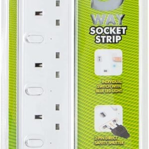 DAIYO DE385-6M LED 5 Way Socket Strip w Surge 6M