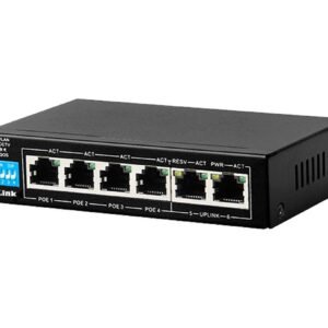 D-LINK DES-F1006P D-Link 250M 4-Port Gigabit PoE Switch + 2 Uplink Gigabit Ports - Power Budget : 150W