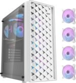 DARKFLASH DF-DK351-WH DarkFlash DK351 TG White (with 4 ARGB Fans)