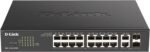 D-LINK DGS-1100-18PV2 D-Link 16-port UTP 802.3af PoE Gigabit (Port 1-8 Up-to 15.4W per port, Power Budget : 130W, H/W : A)
