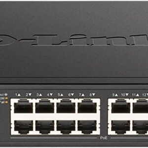D-LINK DGS-1100-18PV2 D-Link 16-port UTP 802.3af PoE Gigabit (Port 1-8 Up-to 15.4W per port, Power Budget : 130W, H/W : A)