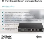 D-Link DGS-1100-24V2 24-Port Gigabit Smart Managed Switch