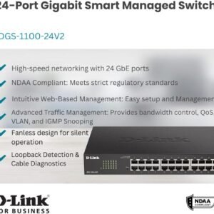 D-Link DGS-1100-24V2 24-Port Gigabit Smart Managed Switch