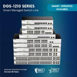 D-LINK DGS-1210-10 D-Link 8-Port Gigabit Smart Managed Switch, 2 x Gigabit SFP ports