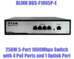 D-Link DGS-F1005P-E 250M 4-Port Gigabit PoE Switch + 1 Gigabit Uplink Port (60W)
