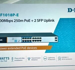 D-LINK DGS-F1018P-E D-Link 250M 16 1000Mbps PoE Switch with 2 SFP Ports