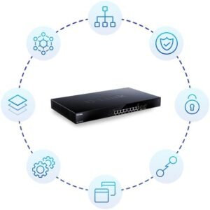 D-LINK DMS-1100-10TS 8-Ports Gigabit + 2 10GbE SFP+ Ports Smart Managed Switch