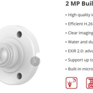 HIKVISION DS-2CD1023G0-IUF © Hikvision 2MP IP bullet with built in mic © 2.8mm