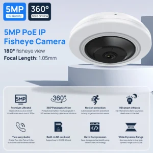 HIKVISION DS-2CD2955G0-ISU HIKV 5MP Fisheye PoE IP Indoor Camera