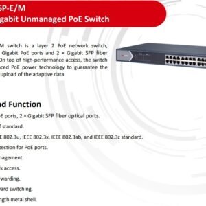 HIKVISION DS-3E0526P-E/M HIKVISION 24 Port Gigabit Unmanaged POE Switch
