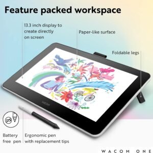 WACOM DTC133W0C Wacom One Pen Display DTC133W0C, Black, Medium