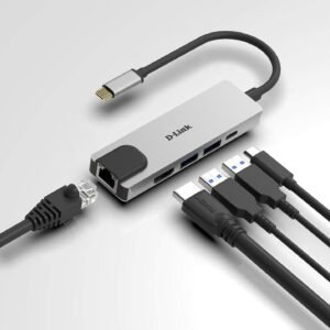 D-LINK DUB-M520 D-Link 5-in-1 USB-C Hub with HDMI/Ethernet and Power Delivery