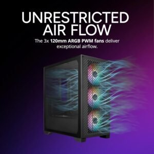 COOLER MASTER E301-KGNN-S00 Cooler Master Elite 301 Tempered Glass Micro ATX Case ARGB