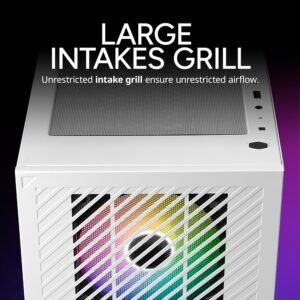 COOLER MASTER E301-WGNN-S00 COOLER MASTER 301 M-ATX CASE WITH TG WHITE 3 FANS