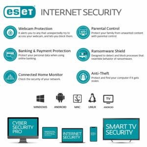 ESET ESET-IS-1Y2U Eset Internet Security 1 Year 2 User