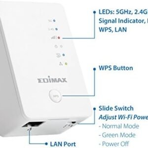 EDIMAX EW-7438AC EDIMAX Technology Smart AC750 Dual-Band Wi-Fi Extender / Access Point / Wi-Fi Bridge