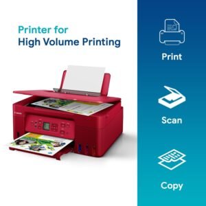 CANON G3770-R Canon PIXMA G3770 Red- A4 Wi-Fi Refillable Ink Tank Printer