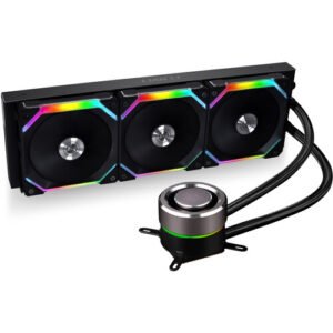 LIAN LI GA-360SLB BLACK Lian Li GALAHAD AIO 360 RGB UNI FAN SL120 EDITION BLACK LL 3006