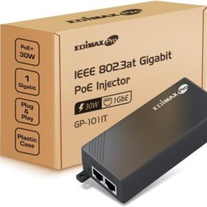 Edimax GP-201IT Edimax Pro Gigabit PoE+ 30W Injector Adapter, 2.5 Gbps