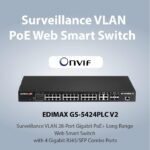 Edimax GS-5424PLC Long Range 24-Port Gigabit PoE+ Switch