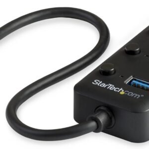 STARTECH HB30A4AIB StarTech.com 4 Port USB 3.0 USB A Hub, USB Bus Powered, 85 mm x 34.9 mm x 1.9 cm