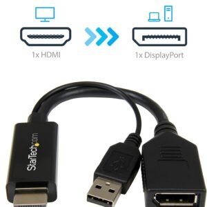 STARTECH HD2DP StarTech.com HDMI to DisplayPort Adapter, 255mm Length - 3840 x 2160 Maximum Resolution