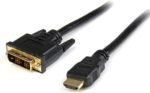 STARTECH HDDVIMM1M StarTech.com 1m HDMIÂ® to DVI-D Cable - M/M - First End: 1 x 19-pin HDMI Digital Audio/Video - Male