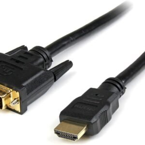 STARTECH HDDVIMM1M StarTech.com 1m HDMIÂ® to DVI-D Cable - M/M - First End: 1 x 19-pin HDMI Digital Audio/Video - Male