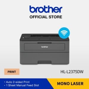 BROTHER HL-L2375DW Brother MONO LASER Print Only A4 standard tray up to 250 sheets, Manual Feed slot 1 sheet Media type