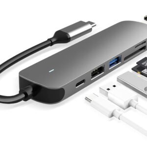 IDREAM ID6CHCRPD iDream 6 in 1 Multiport Adaptor 6 in 1 ( HDMI / SD & TF / USB 3.0 / USB 2.0 / USB C ) Support HDMI 4