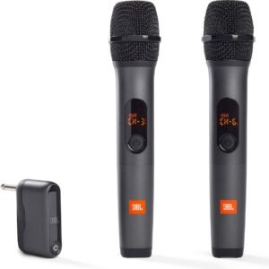 JBL JBLWIRELESSMICAS2 JBL Wireless Microphone System 2-pack - Black - Plug & Play with rechargeable UHF dual channel wirel