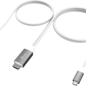 J5CREATE JCC154G j5create USB Type C to 4K@60Hz HDMI Cable with USB Type-A 7.5W Pass-Through Charging, for iPad Pro, iPad Air 4, Android, Tablet, Galaxy and More (JCC154G)